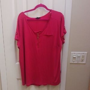 Roz & Ali Vibrant Pink Blouse